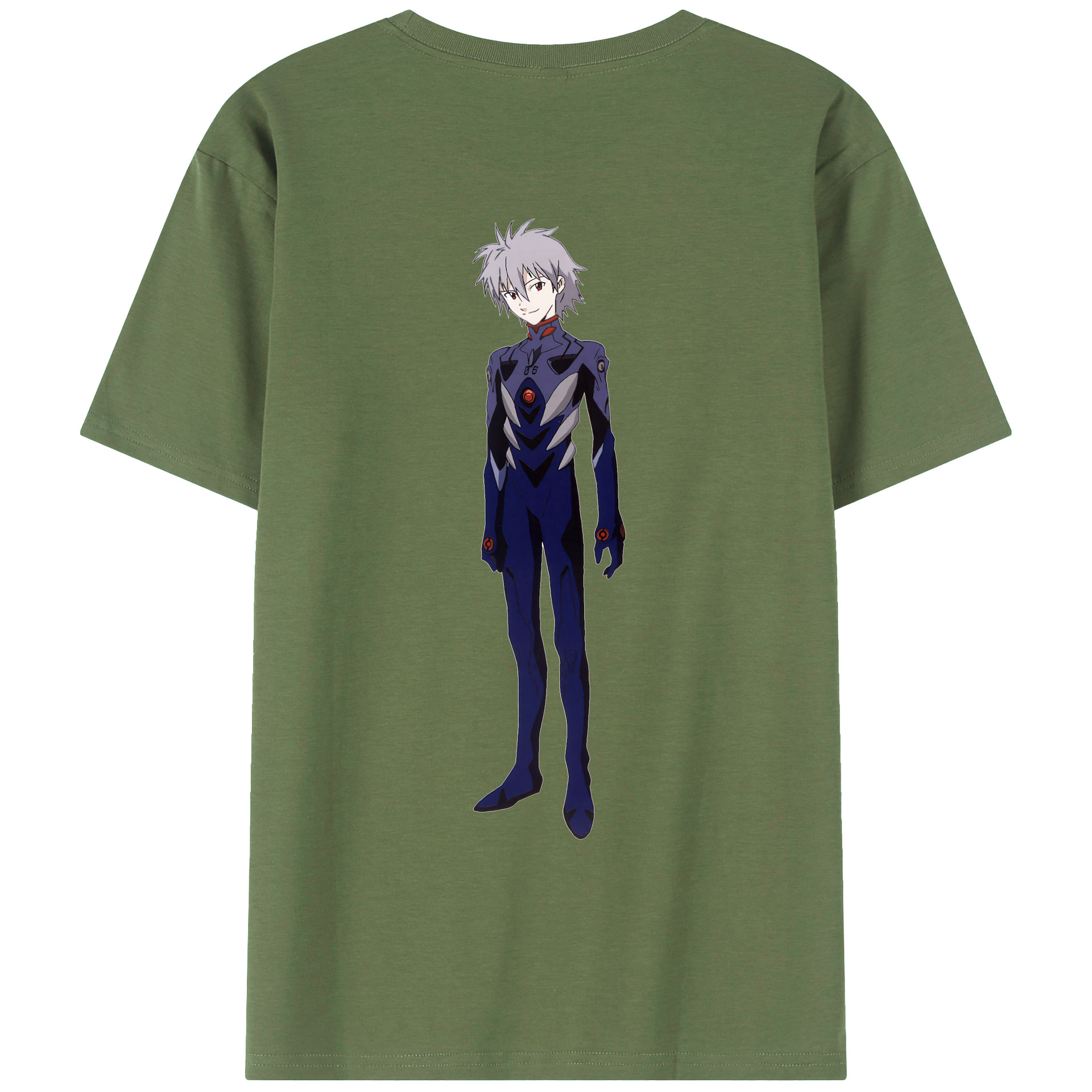 （画像用） EVA 新世紀エヴァンゲリオン 綿100％ メンズ半袖Tシャツ（バックプリント） 通気性